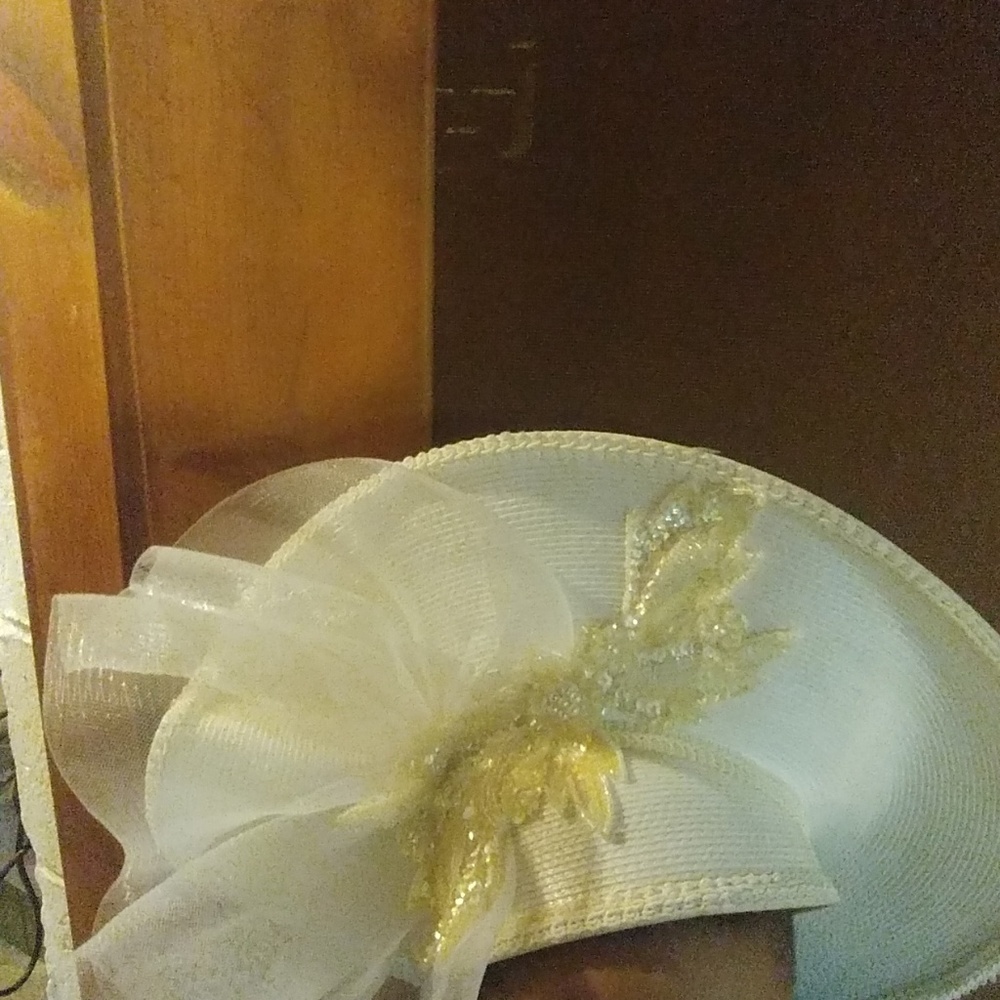 White elegant hat